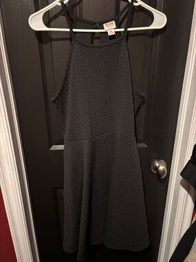Mossimo Supply Co. Black Textured Halter Mini Dress